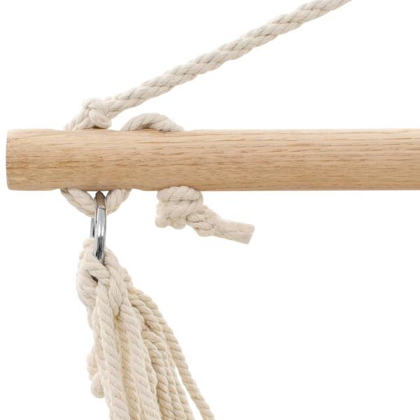 vidaXL Крісло-Гойдалка/Гамак Кремово-Білий Великий Тканина