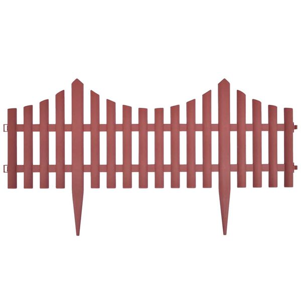 vidaXL Розмежовувач для Газону 17 шт Коричневий 10 м