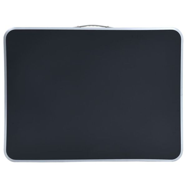 vidaXL Розкладний Туристичний Стіл з Металевим Каркасом Сірий 80x60 см