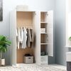 800798 vidaXL 3-Door Wardrobe High Gloss White 120x50x180 cm Chipboard