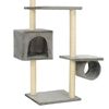 170532 vidaXL Cat Tree with Sisal Scratching Posts 260 cm Grey
