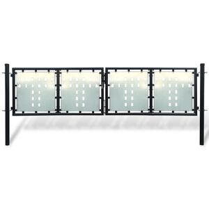 vidaXL Одностулкові ворота для огорожі Чорний 300х125 см