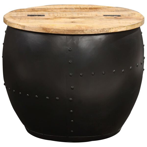 vidaXL Журнальний столик Круглий 53x43 см Масив дерева манго