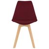 vidaXL Обідні стільці 2 шт Бордовий Тканина