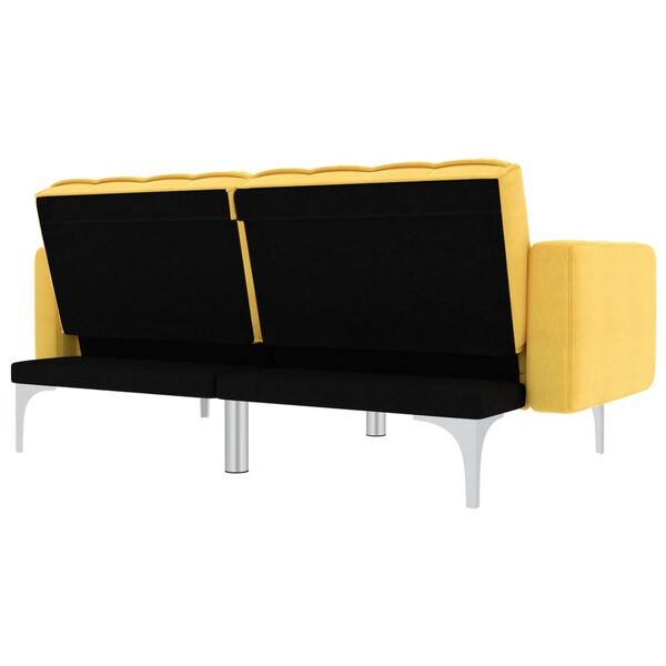 vidaXL Ліжко-диван Жовтий Тканина