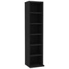 vidaXL Шафа для CD-дисків Чорний 21x20x88 см Деревні пластики