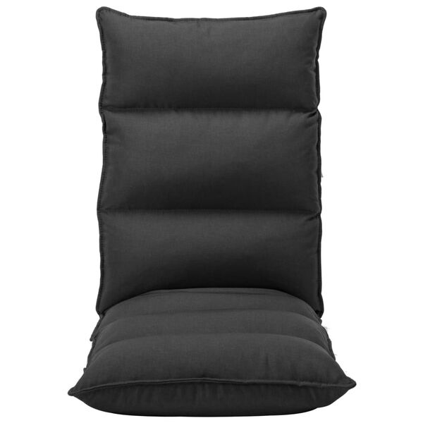vidaXL Розкладний підлоговий стілець Чорний Тканина