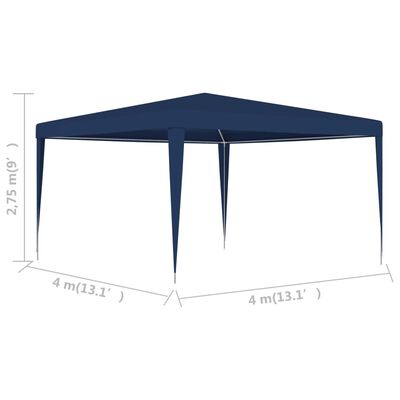 48503 vidaXL Party Tent 4x4 m Blue