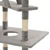 170522 vidaXL Cat Tree with Sisal Scratching Posts 230-260 cm Grey