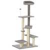170708 vidaXL Cat Tree with Sisal Scratching Post Grey 125 cm