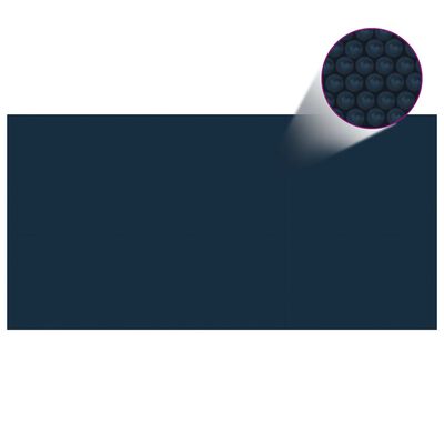 vidaXL Сонячна Плівка для Басейну Плаваюча Чорний/Синій 732x366 см ПЕ