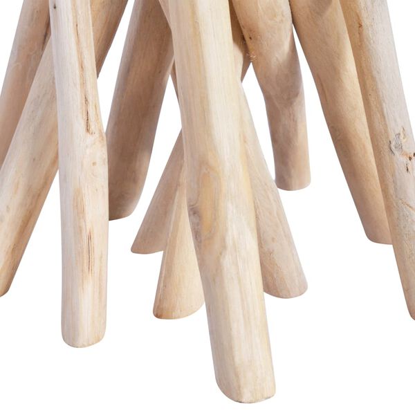 vidaXL Журнальний столик зі скляною стільницею 35x35x50 см Масив тика