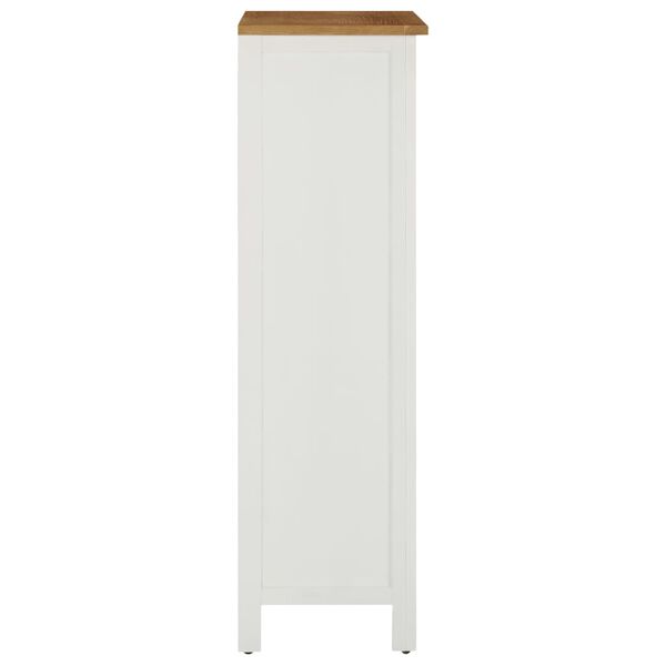 vidaXL Винна шафа 56х32х110 см Масив дуба