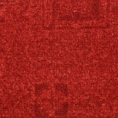 vidaXL Самоклеючі сходові килимки 15 шт Червоний 65x21x4 см