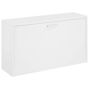 vidaXL Лавка для зберігання взуття Білий 80x24x45 см