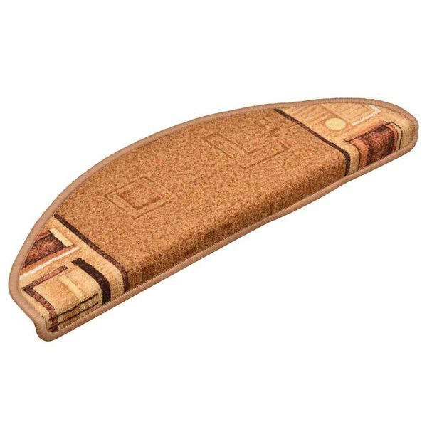 vidaXL Самоклеючі Сходові Килимки 15 шт Бежевий 65x21x4 см