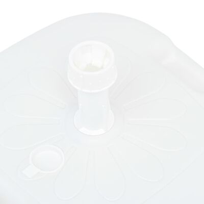 vidaXL Основа для Парасолі Наповнення Піском/Водою Білий 16 л Пластик