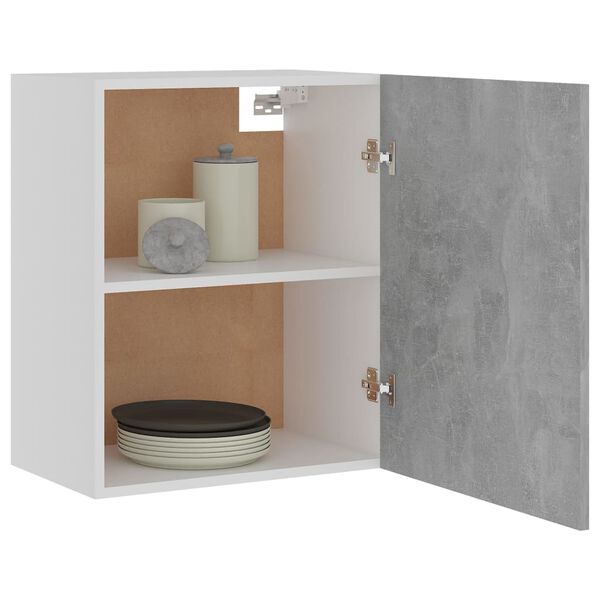 801264 vidaXL Hanging Cabinet Concrete Grey 50x31x60 cm Chipboard