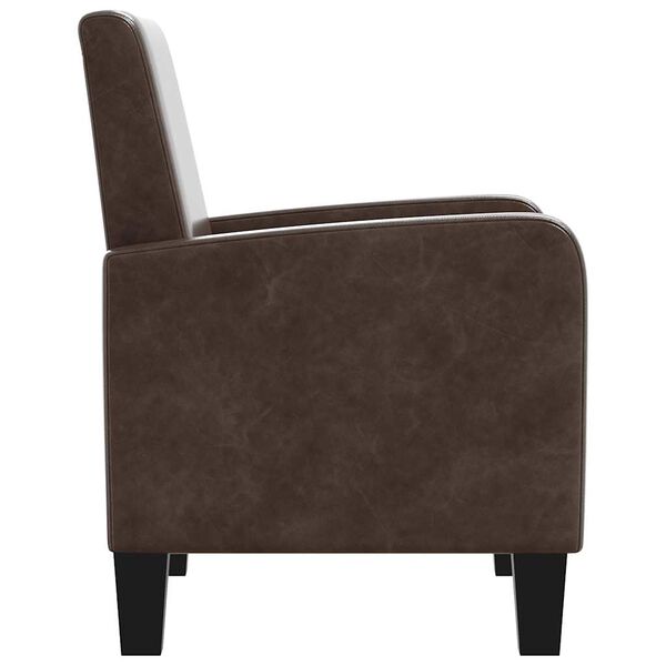 vidaXL Крісло Коричневий Штучна шкіра