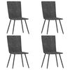 vidaXL Обідні Cтільці 4 шт Сірий Оксамит