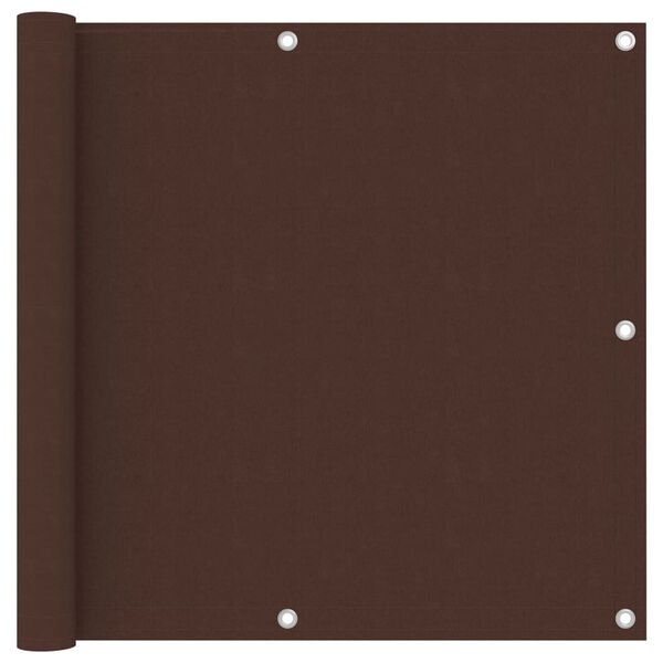 vidaXL Балконна Ширма Коричневий 90x300 см Тканина Оксфорд