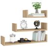 800201 vidaXL Wall Display Shelf 3 pcs Sonoma Oak Chipboard