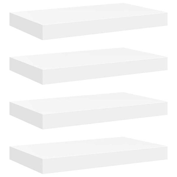 vidaXL Настінні Полиці з Прихованим Кріпленням 4 шт 40x23x3,8 см МДФ