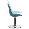 vidaXL Поворотні обідні стільці 2 шт Бірюзовий Штучна шкіра