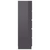 801417 vidaXL Drawer Sideboard High Gloss Grey 60x35x121 cm Chipboard