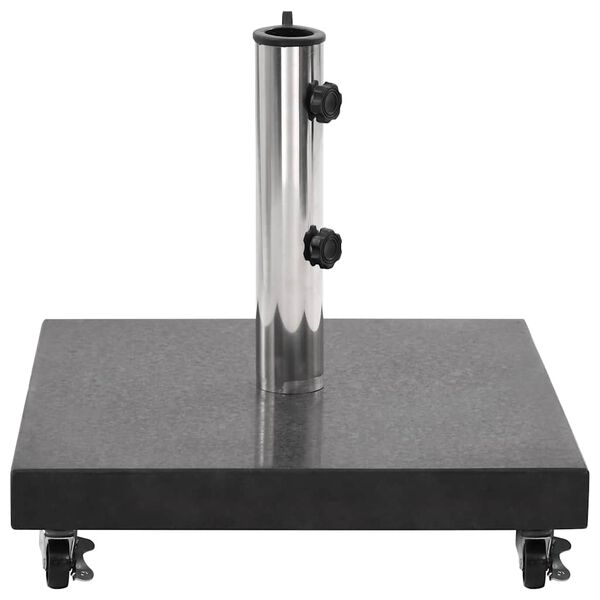 vidaXL Підставка для Парасолі Квадратна Чорний 30 кг Граніт