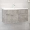 804669 vidaXL Sink Cabinet Concrete Grey 90x38,5x46 cm Chipboard