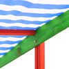 313887 vidaXL Sandbox with Adjustable Roof Fir Wood Multicolour UV50