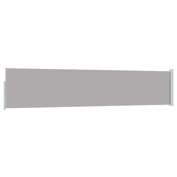 vidaXL Бічний Висувний Тент для Дворика Сірий 100x500 см