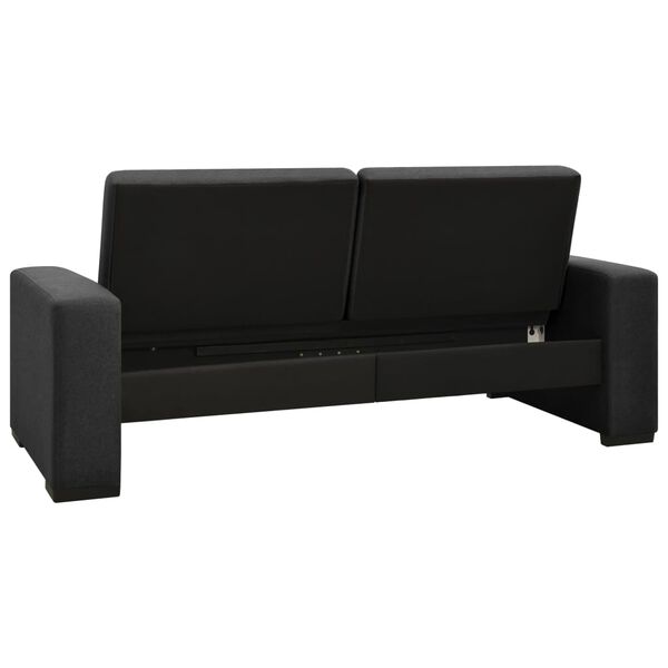 vidaXL Диван-ліжко Темно-сірий Тканина