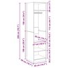 800240 vidaXL Wardrobe High Gloss White 50x50x200 cm Chipboard
