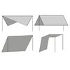 vidaXL Сонцезахисний Брезент з Жердинами Квадратний Білий 4x4 м ПВЩ
