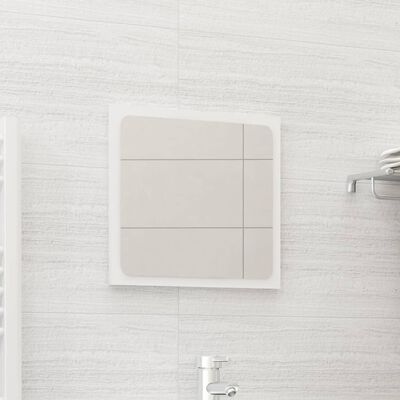 804603 vidaXL Bathroom Mirror High Gloss White 40x1,5x37 cm Chipboard