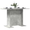 800247 vidaXL Dining Table Concrete Grey 110x60x75 cm Chipboard