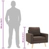 vidaXL Крісло з підлокітниками Коричневий Тканина