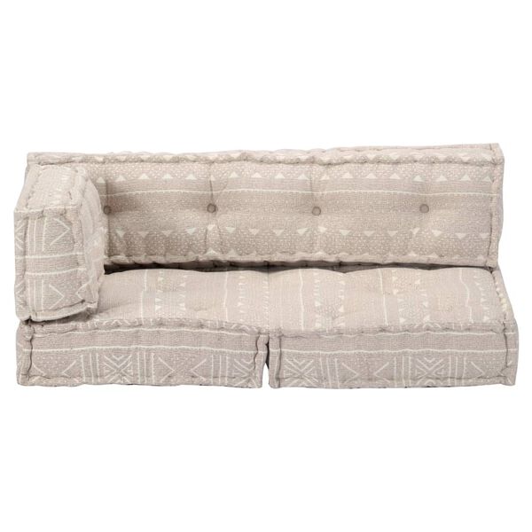 vidaXL Пуф Бежевий Тканина