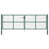 vidaXL Садові сітчасті ворота Зелений 400x125 см Сталь