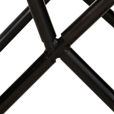 vidaXL Розкладне крісло-метелик Коричневий Натуральна шкіра/Полотно