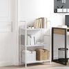 288220 vidaXL 3-Layer Book Shelf White 60x27,6x90,5 cm Chipboard