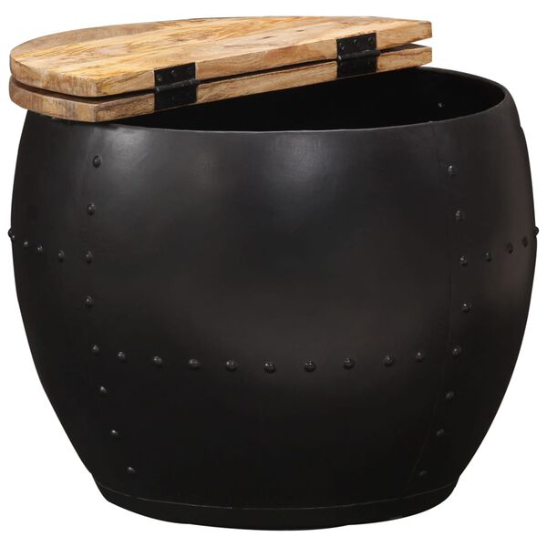 vidaXL Журнальний столик Круглий 53x43 см Масив дерева манго