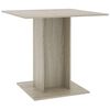 800255 vidaXL Dining Table Sonoma Oak 80x80x75 cm Chipboard