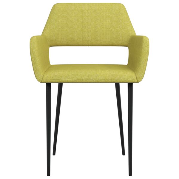 vidaXL Обідні стільці 2 шт Зелений Тканина