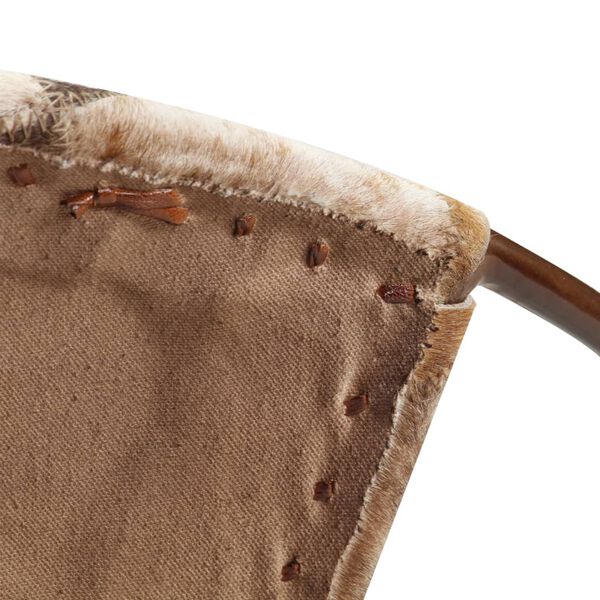 vidaXL Крісло Коричневий діамант Натуральна шкіра