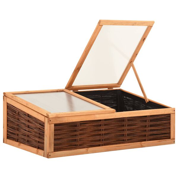 vidaXL Теплиця 120х80х45 см Масив Сосни і Верба