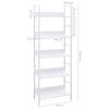 288228 vidaXL 5-Layer Book Shelf White 60x27,6x158,5 cm Chipboard