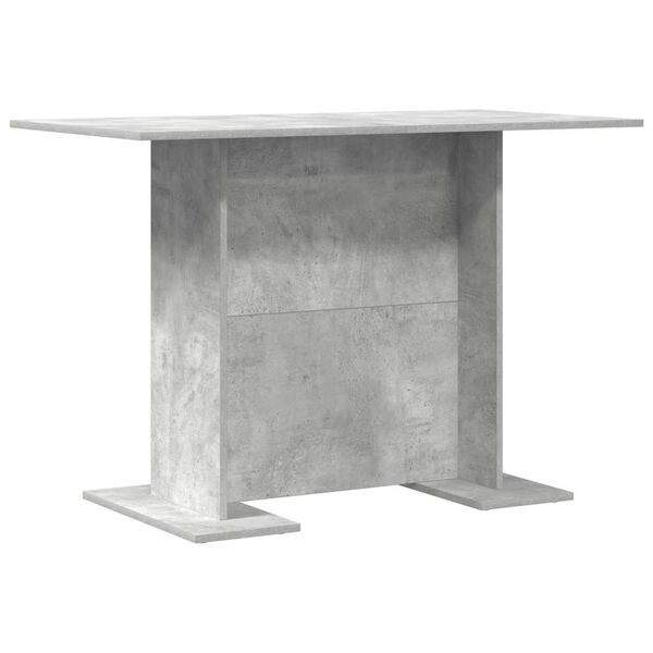 800247 vidaXL Dining Table Concrete Grey 110x60x75 cm Chipboard